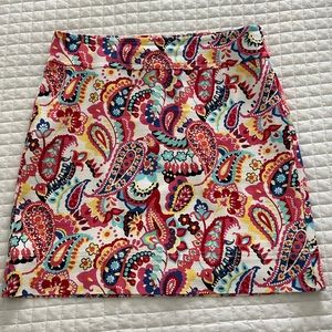 Talbots like new colorful paisley summer skirt Size 10